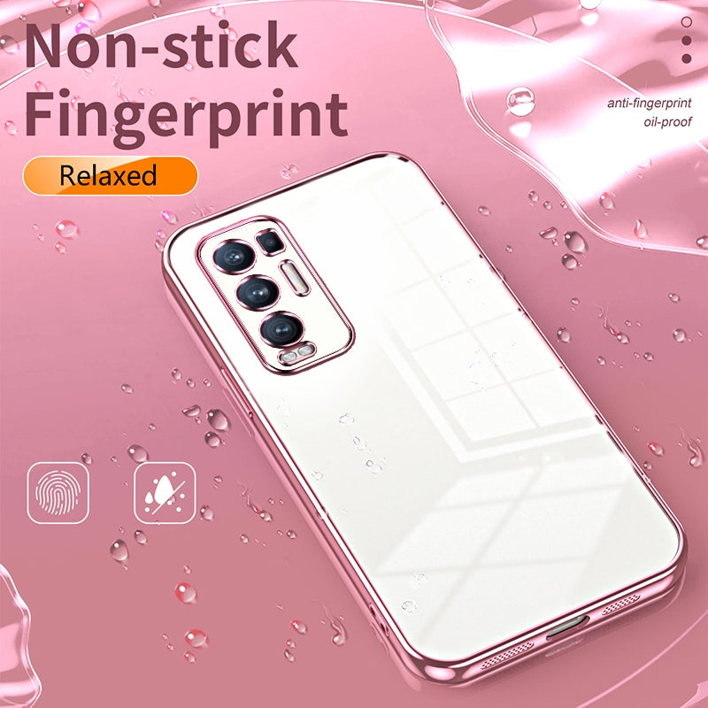 OPPO Reno5 Pro+ Case - Transparent Plating & Precision Hole Design for Luxury and Protection-buycases.co.uk