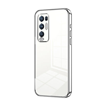 OPPO Reno5 Pro+ Case - Transparent Plating & Precision Hole Design for Luxury and Protection-buycases.co.uk