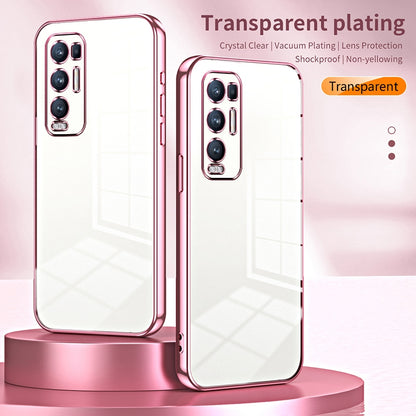OPPO Reno5 Pro+ Case - Transparent Plating & Precision Hole Design for Luxury and Protection-buycases.co.uk