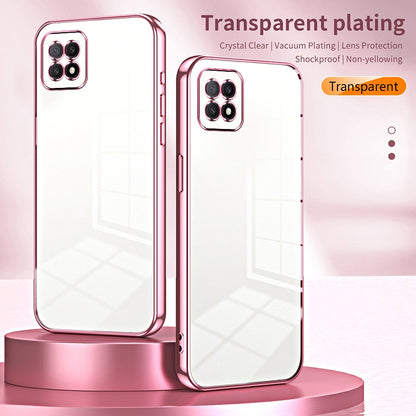 OPPO A73 5G Case - Transparent Plating & Precision Hole Design for Luxury and Protection-buycases.co.uk