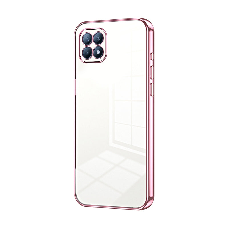 OPPO Reno4 SE Case - Transparent Plating & Precision Hole Design for Luxury and Protection-buycases.co.uk
