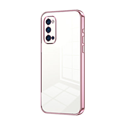 OPPO Reno4 Pro Case - Transparent Plating & Precision Hole Design for Luxury and Protection-buycases.co.uk
