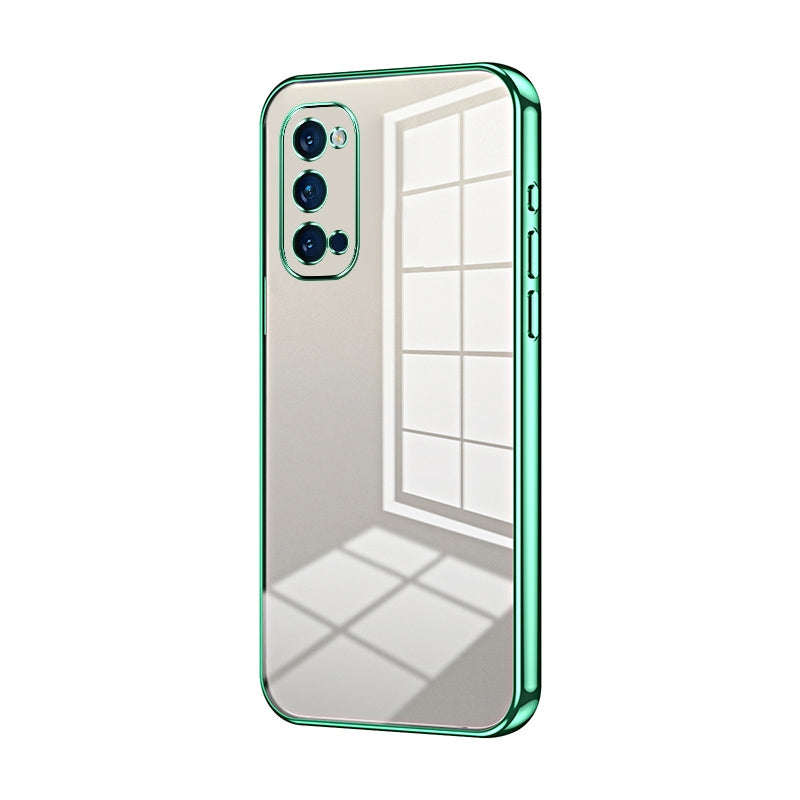 OPPO Reno4 Pro Case - Transparent Plating & Precision Hole Design for Luxury and Protection-buycases.co.uk