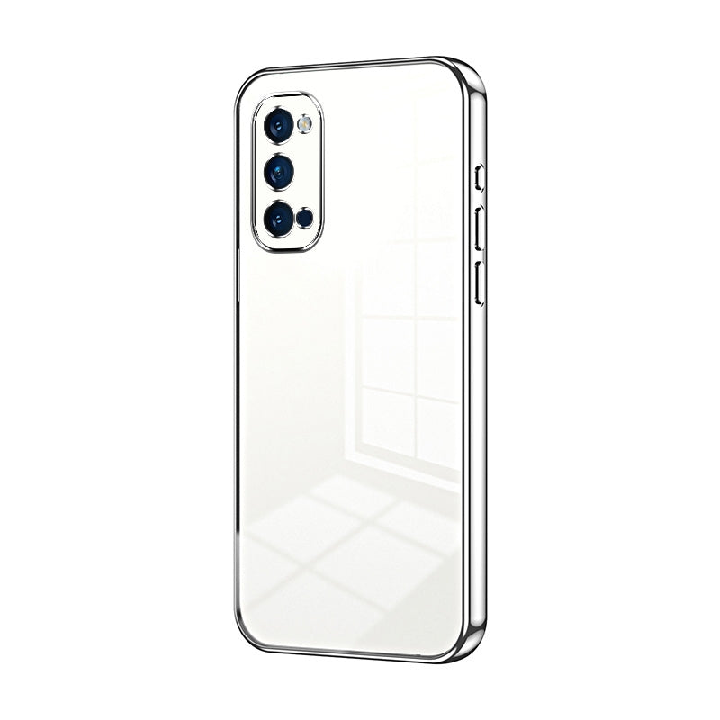 OPPO Reno4 Pro Case - Transparent Plating & Precision Hole Design for Luxury and Protection-buycases.co.uk