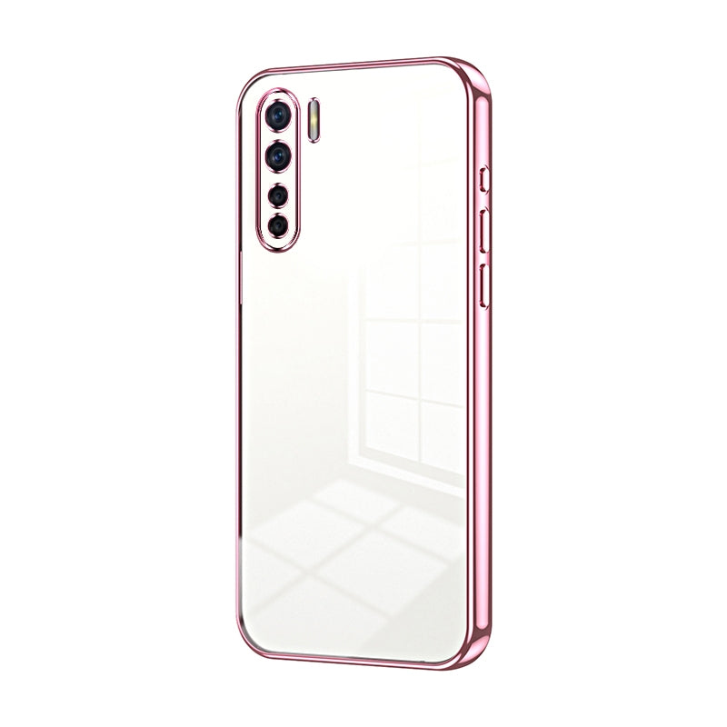 OPPO F15 Case - Transparent Plating & Precision Hole Design for Luxury and Protection-buycases.co.uk
