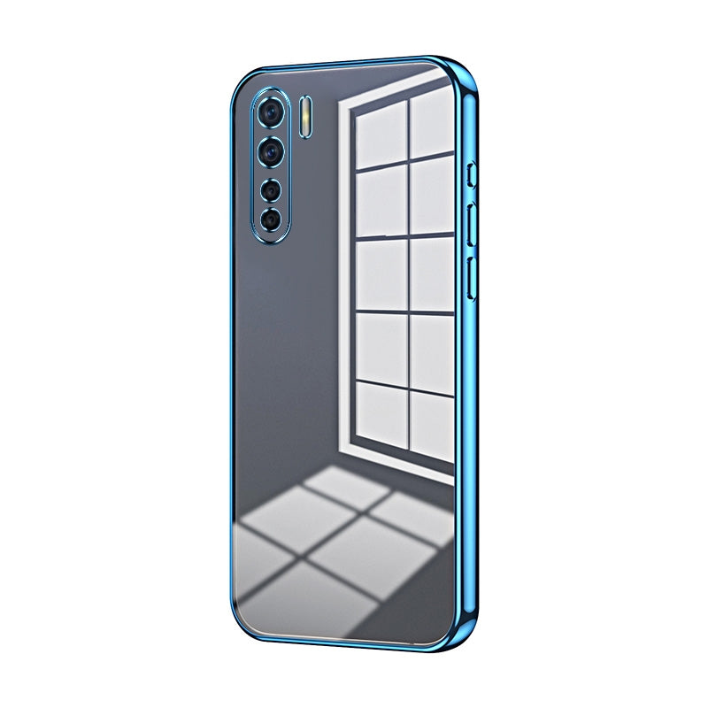 OPPO Reno3 4G Case - Transparent Plating & Precision Hole Design for Luxury and Protection-buycases.co.uk