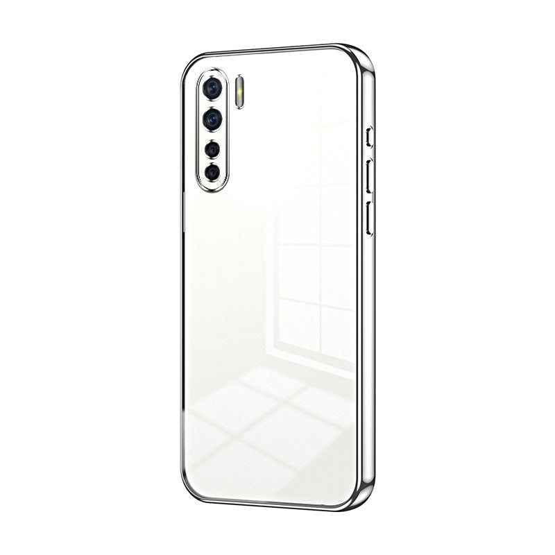 OPPO F15 Case - Transparent Plating & Precision Hole Design for Luxury and Protection-buycases.co.uk
