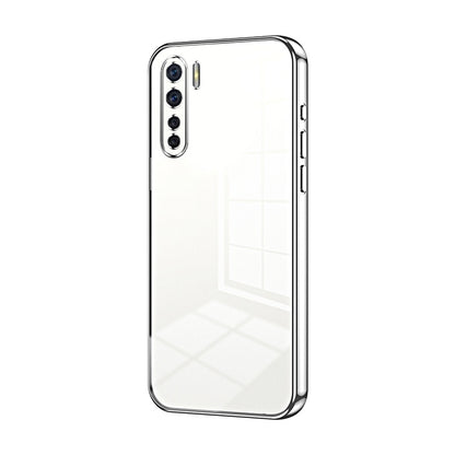 OPPO F15 Case - Transparent Plating & Precision Hole Design for Luxury and Protection-buycases.co.uk