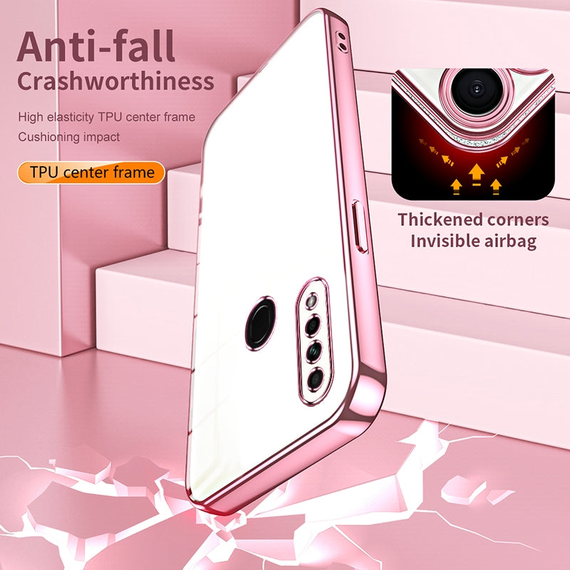 OPPO A8 Case - Transparent Plating & Precision Hole Design for Luxury and Protection-buycases.co.uk