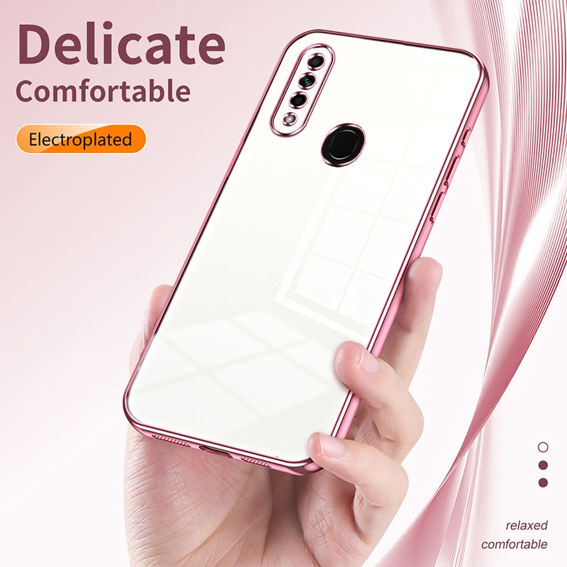 OPPO A8 Case - Transparent Plating & Precision Hole Design for Luxury and Protection-buycases.co.uk