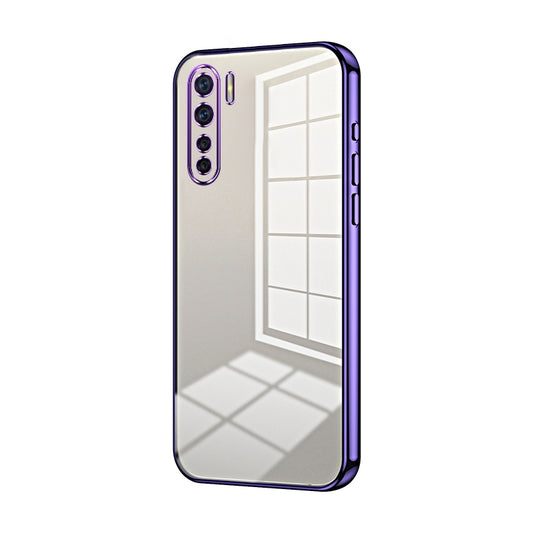 OPPO A91 Case - Transparent Plating & Precision Hole Design for Luxury and Protection-buycases.co.uk