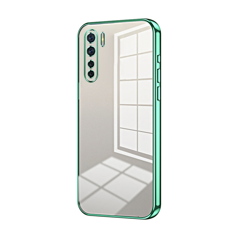 OPPO A91 Case - Transparent Plating & Precision Hole Design for Luxury and Protection-buycases.co.uk