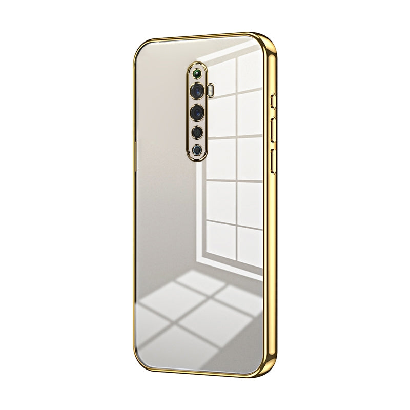 OPPO Reno2 F Case - Transparent Plating & Precision Hole Design for Luxury and Protection-buycases.co.uk