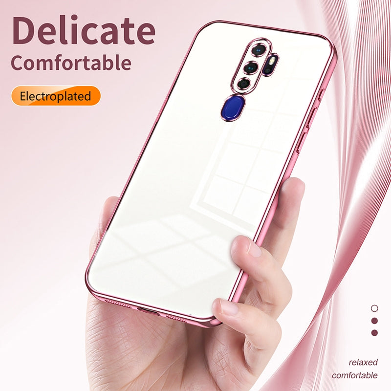 OPPO A9 2020 Case - Transparent Plating & Precision Hole Design for Luxury and Protection-buycases.co.uk