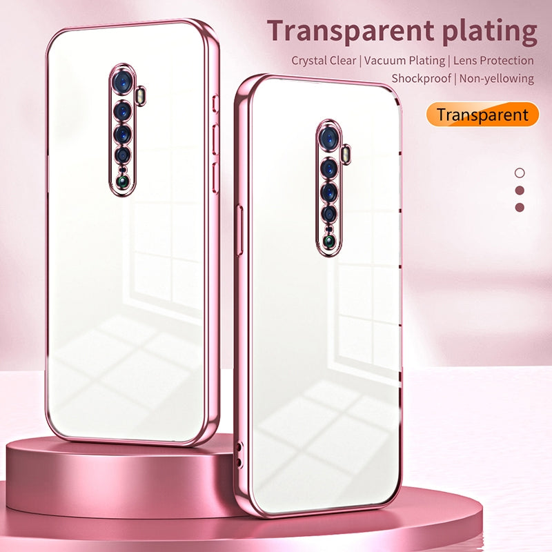 OPPO Reno2 Case - Transparent Plating & Precision Hole Design for Luxury and Protection-buycases.co.uk