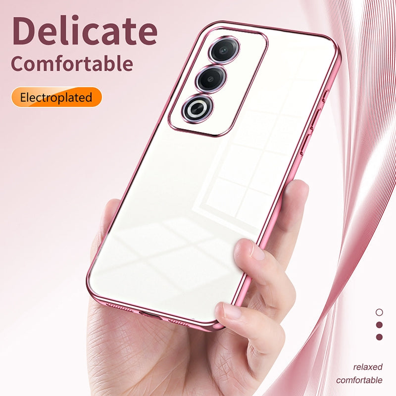 OPPO A3 Pro Global Case - Transparent Plating & Precision Hole Design for Luxury and Protection-buycases.co.uk