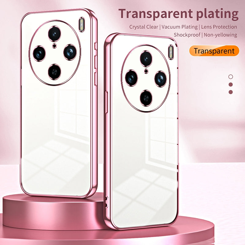 vivo X100 Pro Case - Transparent Plating & Precision Hole Design for Luxury and Protection-buycases.co.uk