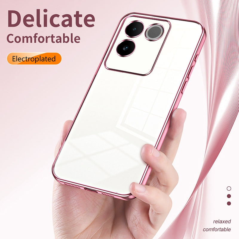 vivo iQOO Z7 Pro Case - Transparent Plating & Precision Hole Design for Luxury and Protection-buycases.co.uk