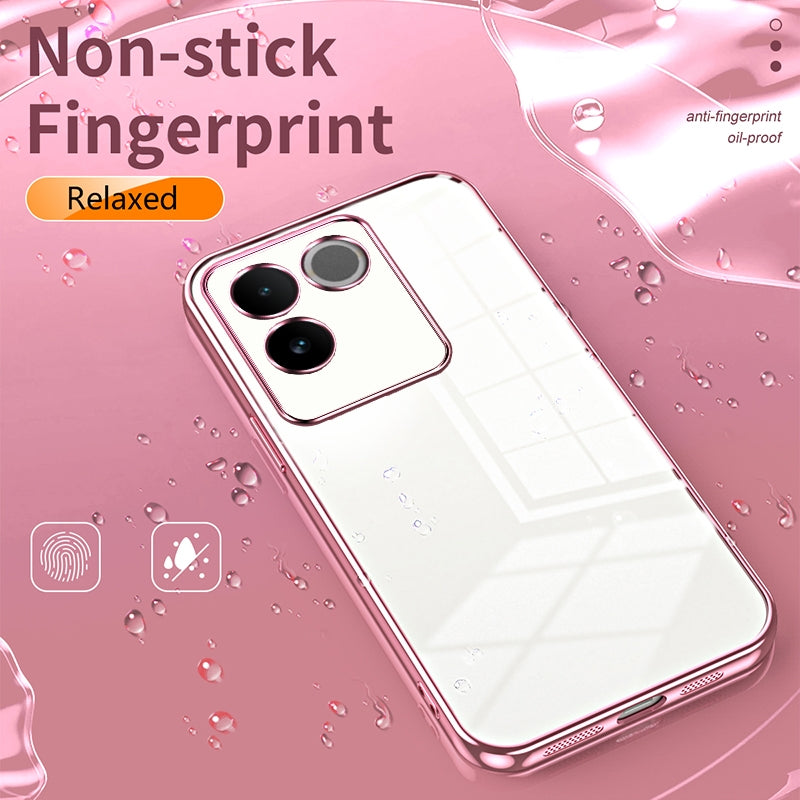 vivo S17e Case - Transparent Plating & Precision Hole Design for Luxury and Protection-buycases.co.uk