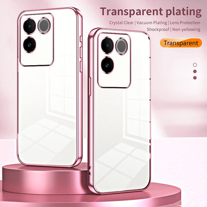 vivo S17e Case - Transparent Plating & Precision Hole Design for Luxury and Protection-buycases.co.uk