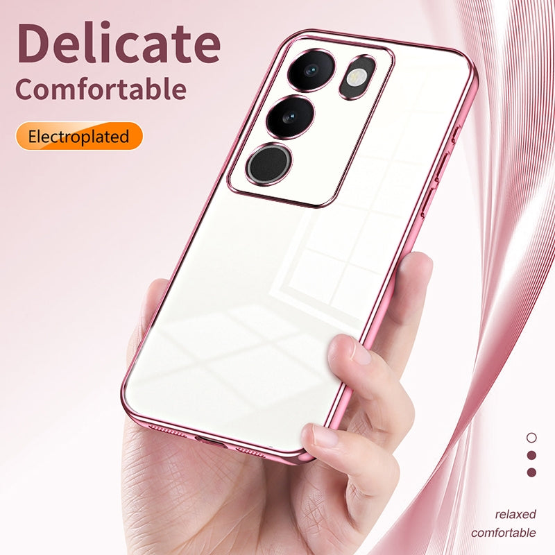 vivo S17 Pro Case - Transparent Plating & Precision Hole Design for Luxury and Protection-buycases.co.uk