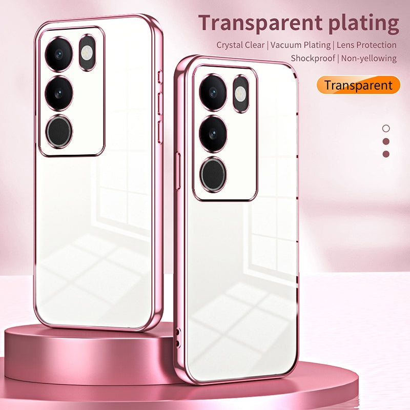 vivo S17 Pro Case - Transparent Plating & Precision Hole Design for Luxury and Protection-buycases.co.uk