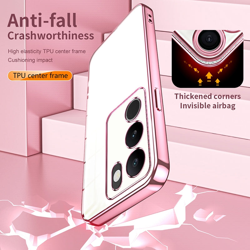 vivo S17 Case - Transparent Plating & Precision Hole Design for Luxury and Protection-buycases.co.uk