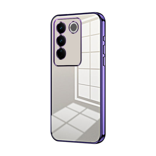 vivo V27 Pro Case - Transparent Plating & Precision Hole Design for Luxury and Protection-buycases.co.uk