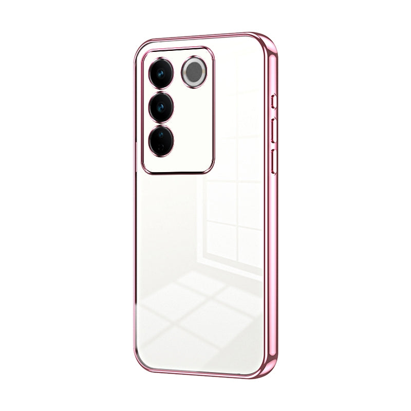 vivo V27 Pro Case - Transparent Plating & Precision Hole Design for Luxury and Protection-buycases.co.uk