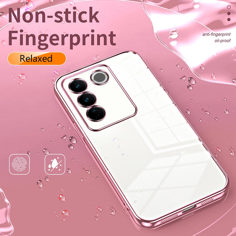 vivo V27 Case - Transparent Plating & Precision Hole Design for Luxury and Protection-buycases.co.uk
