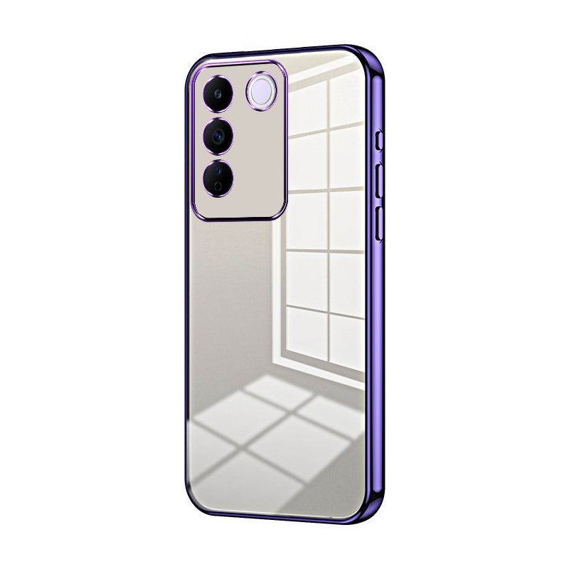 vivo S16e Case - Transparent Plating & Precision Hole Design for Luxury and Protection-buycases.co.uk
