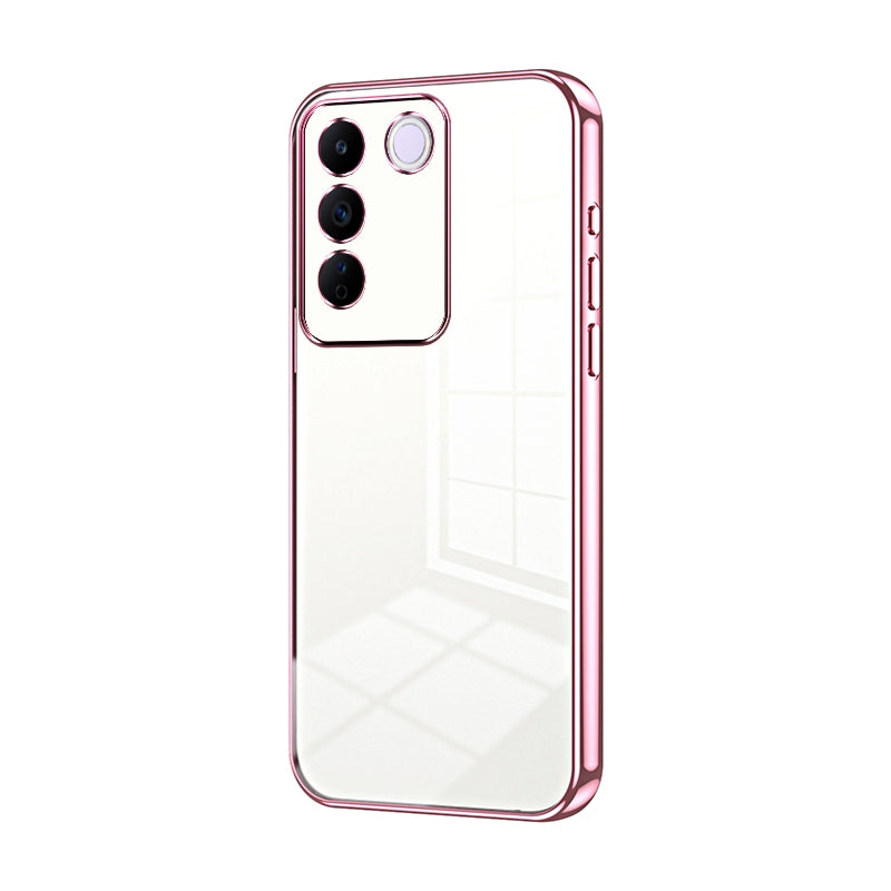 vivo V27e Case - Transparent Plating & Precision Hole Design for Luxury and Protection-buycases.co.uk