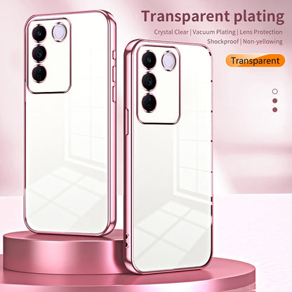 vivo S16e Case - Transparent Plating & Precision Hole Design for Luxury and Protection-buycases.co.uk