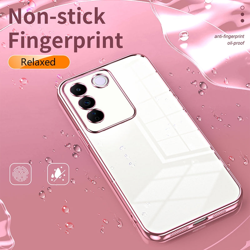vivo V27e Case - Transparent Plating & Precision Hole Design for Luxury and Protection-buycases.co.uk