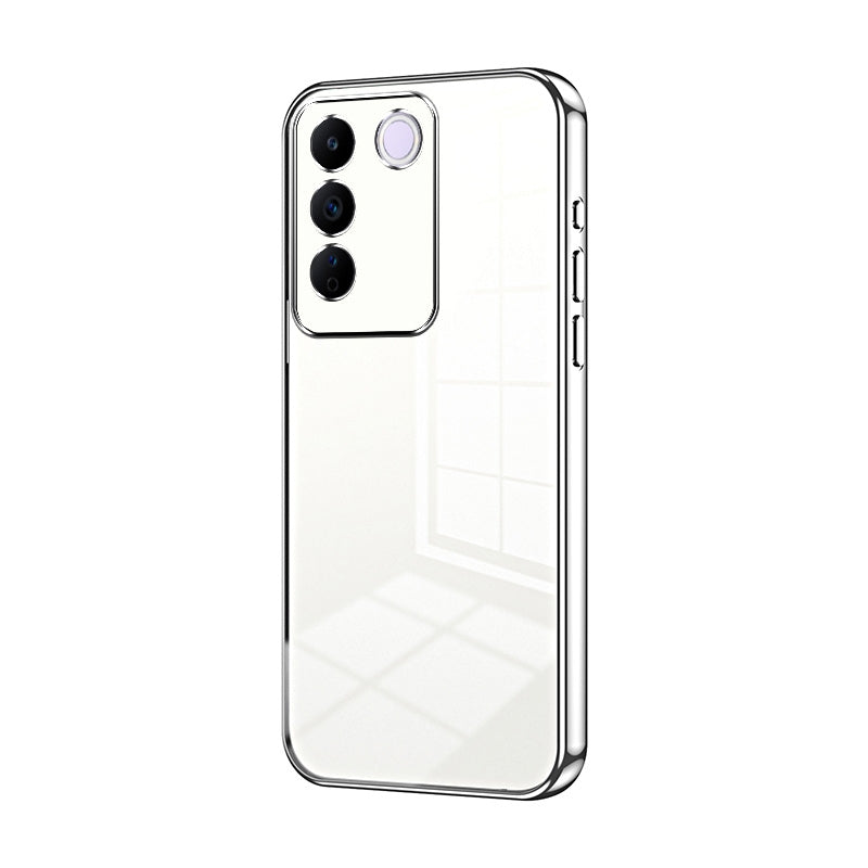 vivo V27e Case - Transparent Plating & Precision Hole Design for Luxury and Protection-buycases.co.uk
