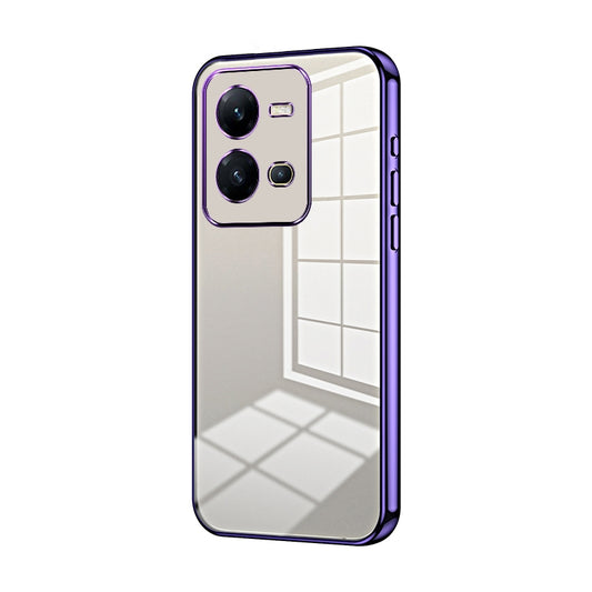 vivo V25e Case - Transparent Plating & Precision Hole Design for Luxury and Protection-buycases.co.uk