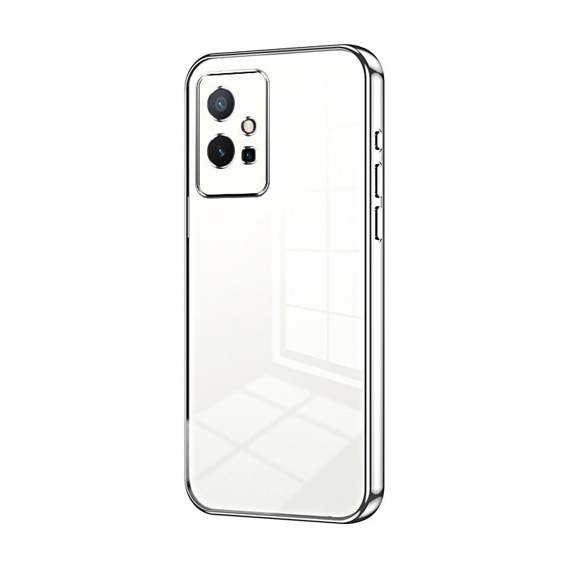 vivo Y55s 2023 Case - Transparent Plating & Precision Hole Design for Luxury and Protection-buycases.co.uk