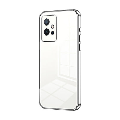 vivo Y55s 2023 Case - Transparent Plating & Precision Hole Design for Luxury and Protection-buycases.co.uk