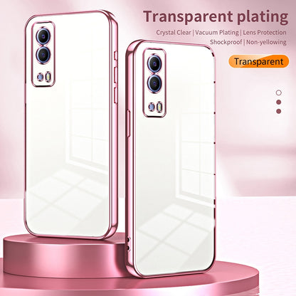 vivo Y53s 5G Case - Transparent Plating & Precision Hole Design for Luxury and Protection-buycases.co.uk
