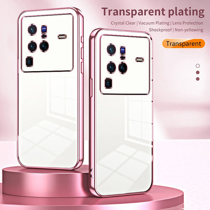 vivo X80 Pro Case - Transparent Plating & Precision Hole Design for Luxury and Protection-buycases.co.uk
