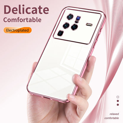 vivo X80 Pro Case - Transparent Plating & Precision Hole Design for Luxury and Protection-buycases.co.uk