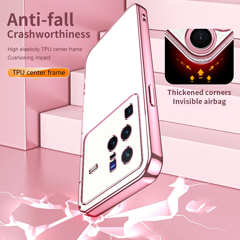 vivo X80 Pro Case - Transparent Plating & Precision Hole Design for Luxury and Protection-buycases.co.uk