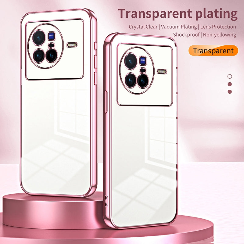 vivo X80 Case - Transparent Plating & Precision Hole Design for Luxury and Protection-buycases.co.uk