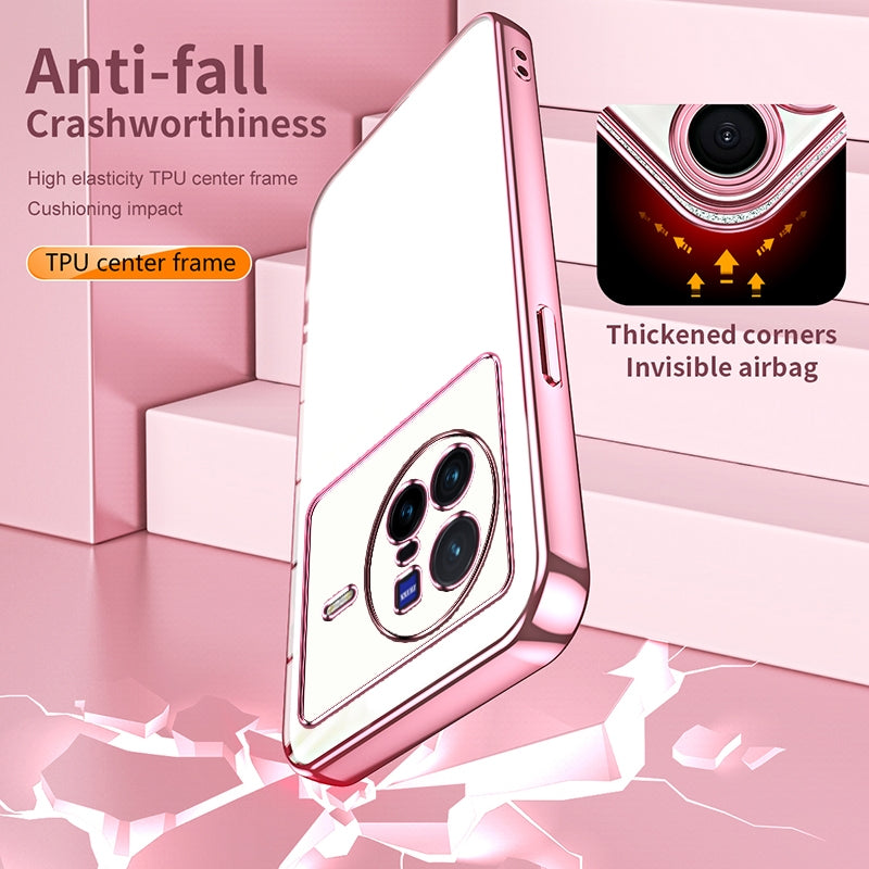 vivo X80 Case - Transparent Plating & Precision Hole Design for Luxury and Protection-buycases.co.uk