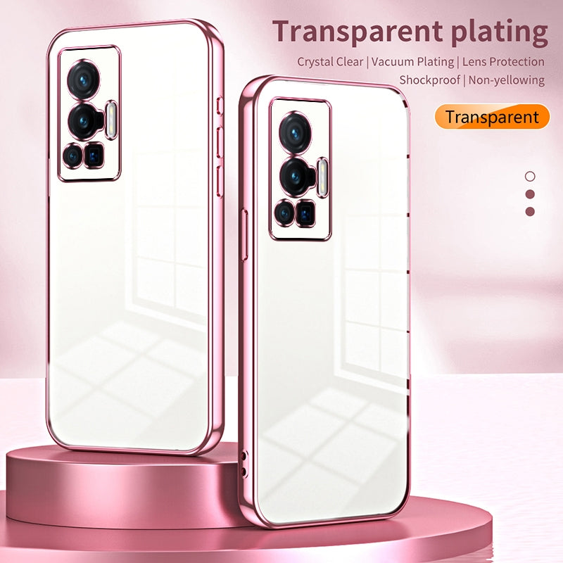 vivo X70 Pro Case - Transparent Plating & Precision Hole Design for Luxury and Protection-buycases.co.uk