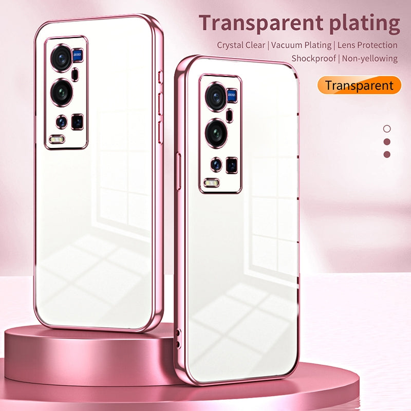 vivo X60 Pro+ Case - Transparent Plating & Precision Hole Design for Luxury and Protection-buycases.co.uk
