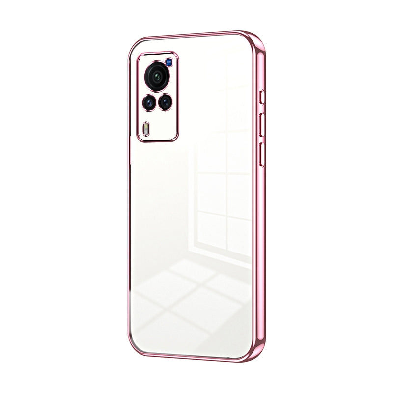 vivo X60 Curved Screen Case - Transparent Plating & Precision Hole Design for Luxury and Protection-buycases.co.uk