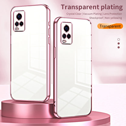 vivo V20 Pro Case - Transparent Plating & Precision Hole Design for Luxury and Protection-buycases.co.uk