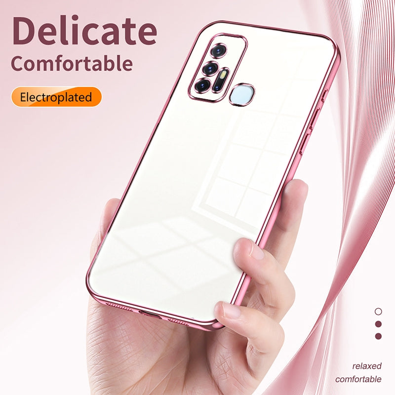 vivo Z6 5G Case - Transparent Plating & Precision Hole Design for Luxury and Protection-buycases.co.uk