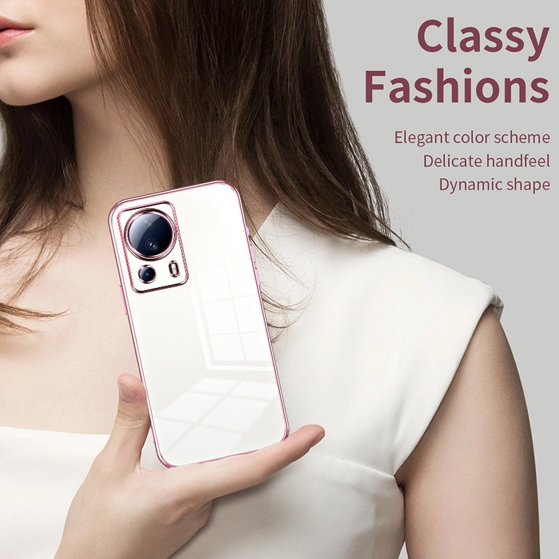 Xiaomi 13 Lite Case - Transparent Plating & Precision Hole Design for Luxury and Protection-buycases.co.uk